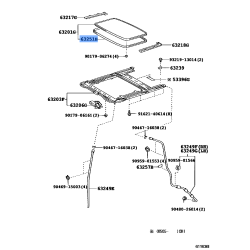 TOYOTA 63251-60062 Genuine Weatherstrip Sliding Roof