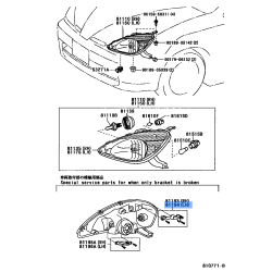 Retainer Headlamp Upr Lh