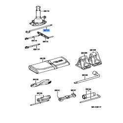 TOYOTA 09115-28030 Genuine Jack Handle Rod Sub-Assembly