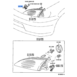 TOYOTA 81195-89101 Genuine Headlight Adjusting Screw