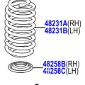 Toyota Prius Prime Rear Lower Coil Spring Insulator (48258-47010)