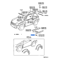 Red Fender Liner Trim Clip - Toyota 90904-67037