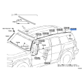 TOYOTA 75558-35010 Genuine Roof Drip Side Finish Moulding Center Left Hand