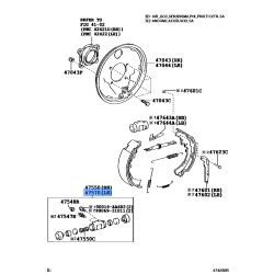 Rear Wheel Brake Cylinder Assembly