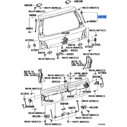 Back Door Stay Assembly - TOYOTA Land Cruiser (2008-2010) Right & Left Side - 68950-69095 & 68960-69055