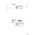 Toyota Genuine OEM Rear Fog Lamp Lens and Body RH 81581-60240