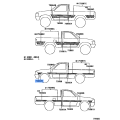 TOYOTA 75982-60680 Stripe, Fender, LH