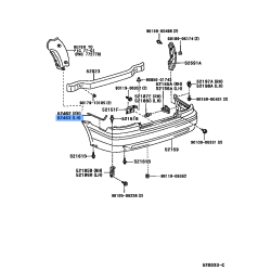 Genuine OE Rear Bumper Pad Right - Toyota 52462-12110