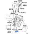 TOYOTA 67872-60070 Genuine Weatherstrip Rear Door Left Hand