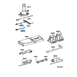 TOYOTA 09114-28010 Genuine Jack Handle Extension Sub-Assembly