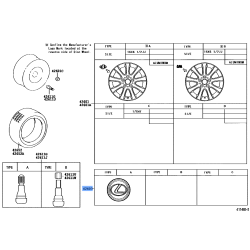 TOYOTA 42603-33080 Ornament Sub-Assembly, Wheel Hub