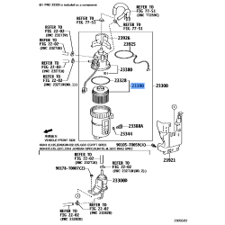 Toyota Fuel Filter 23390-0L070 fits: Hilux, Fortuner and more