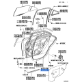 Toyota Camry Left Rear Door Weatherstrip (Door Side) 2012-2017