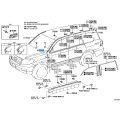 TOYOTA 75534-60072 MOULDING, WINDSHIELD, OUTSIDE LH