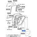 Toyota Weatherstrip, Rear Door, RH