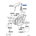 Lexus LX470 1998-2007 Toyota Land Cruiser Front Right Door Glass Run Channel 68141-60042