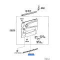 Toyota Weatherstrip, Slide Door, No.3 LH
