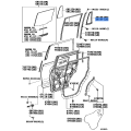 Toyota Genuine Weatherstrip Rear Door Quarter Window LH