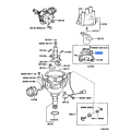 Toyota Distributor Rotor Cap Platinum Spark Component 19145-14010 (AE80 Corolla 1.3)