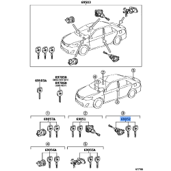 Cylinder And Key Set Lh