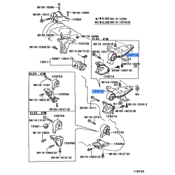 Engine Mount - Toyota Paseo Tercel - 12371-11311 - Rear (For Transverse Engine)