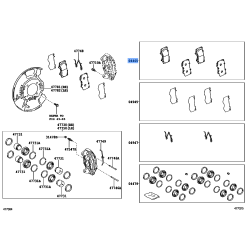 Toyota Genuine 04465-60320 Front Brake Padsfits Land Cruiser, Prado, 4Runner, FJ Cruiser, Hilux, Tundra and more
