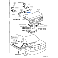 Toyota OEM Genuine Luggage Compartment Door Torsion Bar Support 64127-30150
