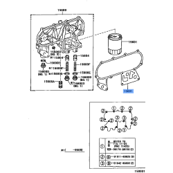 Toyota Oil Filter Gasket 15692-54050 fits: Land Cruiser, Hiace and More