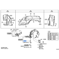 TOYOTA 90467-06192 Genuine Front Fender Liner Clip