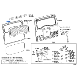 TOYOTA 67882-35012 Genuine Back Door Weatherstrip No.2