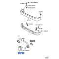TOYOTA 52413-35020 Pad Front Bumper Guard RH