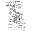 Toyota WEATHERSTRIP, REAR DOOR GLASS, OUTER RH 68163-28040