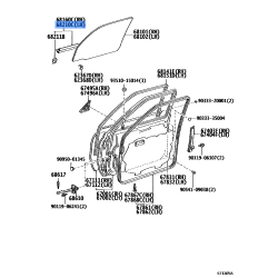 W/Stripe Fr Door Glas