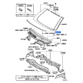 Toyota OEM Genuine SEAL, HOOD TO COWL TOP 53383-52100