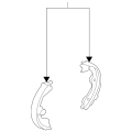 Nissan Parking Brake Shoe Set D4060-CA01A