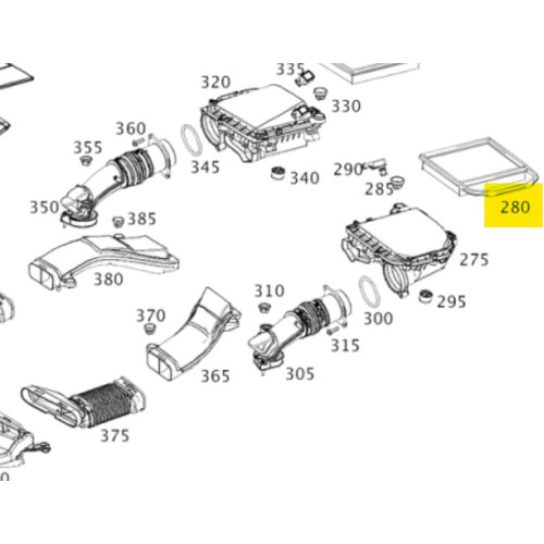 Mercedes-Benz Genuine Air Filter 2760940504 fits W205 C43, W213 E400, GLC43, S450 and more
