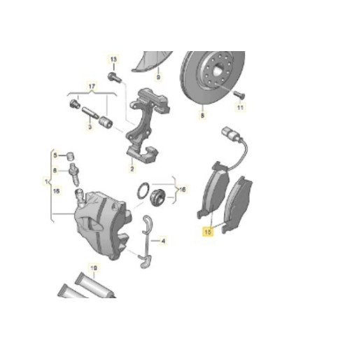 Textar Front Brake Pad Set - VW Audi 1K0698151A