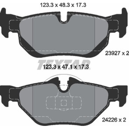 TEXTAR Brake Pad Set Rear for BMW E81,E87,E90,E84,F30,E92,E93
