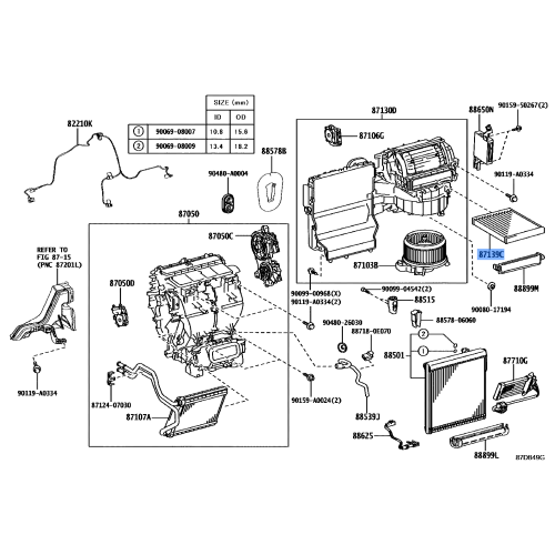 TOYOTA OEM FACTORY CABIN FILTER 87139-07020 (2012-2017 Prius V)