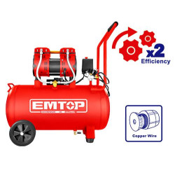 AIR COMPRESSOR 50LTR 1.2KW(1.6HP) SILENT EACPS16502-8 EMTOP
