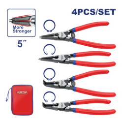 CIRCLIP PLIERS 4 PCS/SET SIZE:5''/125MM EPLSC5411 EMTOP
