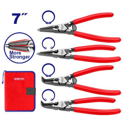 CIRCLIP PLIERS 4 PCS/SET SIZE:7''/180MM EPLSC7411 EMTOP