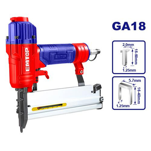 COMBO BRAD NAILER 2 IN 1CAPACITY:100Pcs STAPLE CROWN:7.5MM ECBN504001 EMTOP
