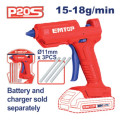 CORDLESS GLUE GUN 20V CAPACITY:13-18G/MIN ELGG2002 EMTOP