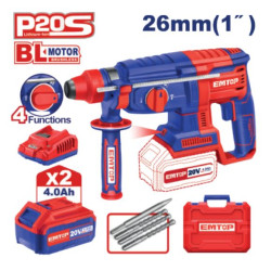 CORDLESS ROTARY HAMMER 20V SPEED 0-1100RPM LED ELRH202287 EMTOP