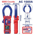 DIGITAL AC CLAMP METER DISPLAY: TRUR RMS 6000 COUNTS AC CURRENT:60A/600A/1000A EDMR7610001 EMTOP