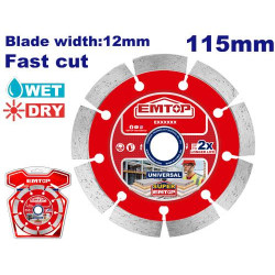 DRY DIAMOND DISC 115(4-1/2'') X22.2MM EDDC011151 EMTOP