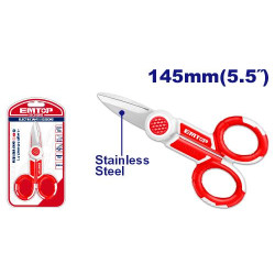ELECTRICIAN'S SCISSORS SIZE:145MM(5.5'') ESCS02855 EMTOP