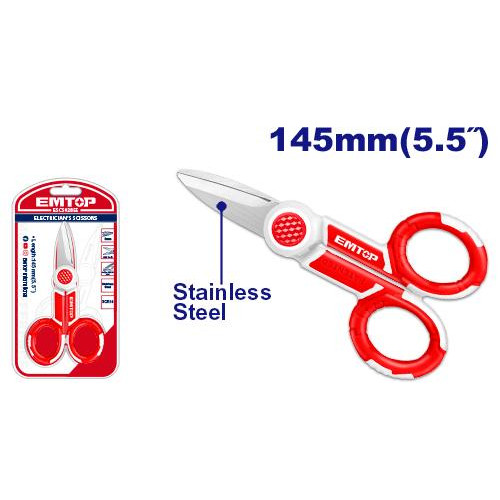 ELECTRICIAN'S SCISSORS SIZE:145MM(5.5'') ESCS02855 EMTOP