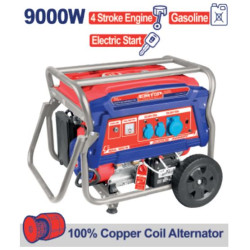 GASOLINE GENERATOR MAX OUTPUT:9.0KW RATED OUTPUT:7.5LW EGGRD9011 EMTOP